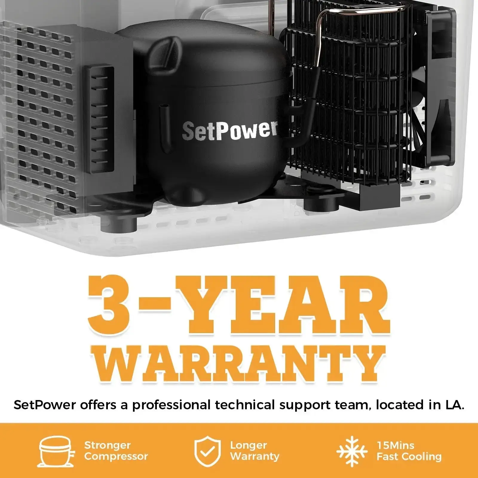 Setpower MC20 Electric Cooler for Car or Camping with Slider Battery 21QT - Image 9