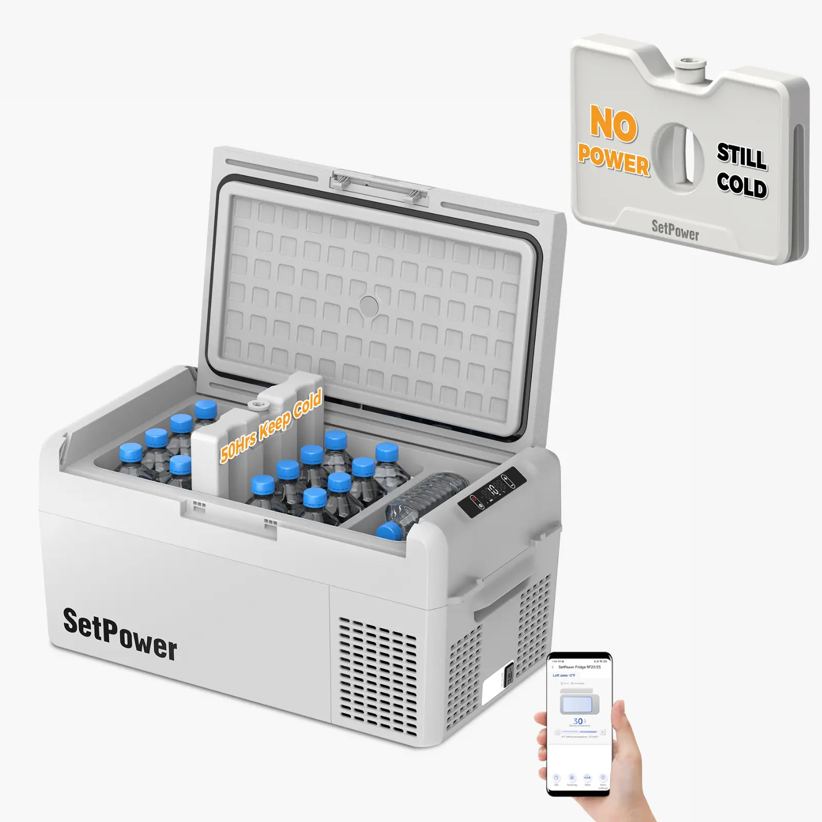 Setpower RF20 Car Cooler 21Qt Electric Fridge Freezer for Tesla Road Trips - Image 9