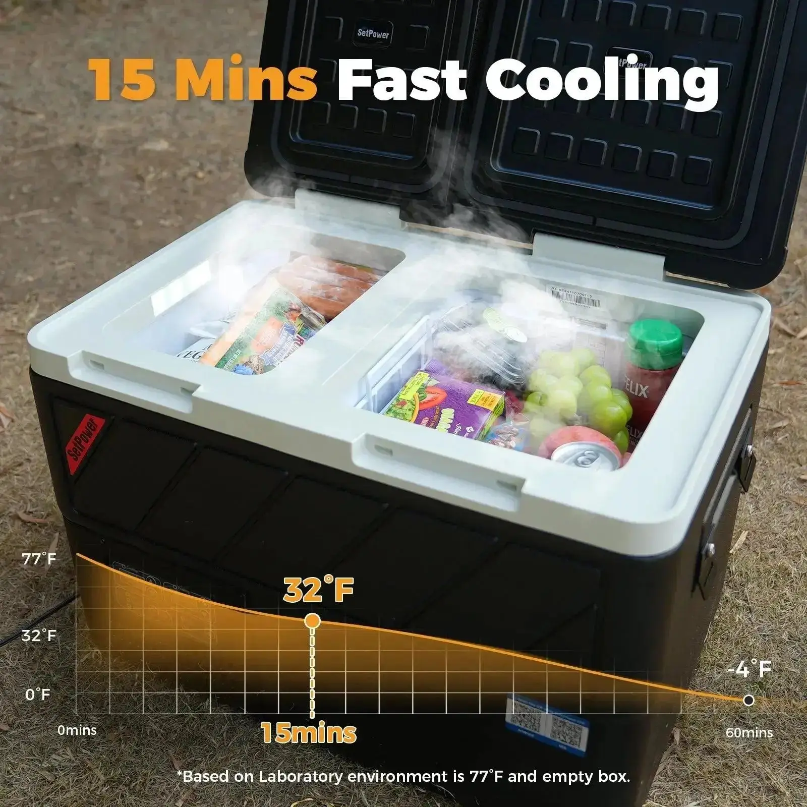 Setpower DT45 Car Refrigerator Cooler 12V Freezer With Battery Slider - Image 6