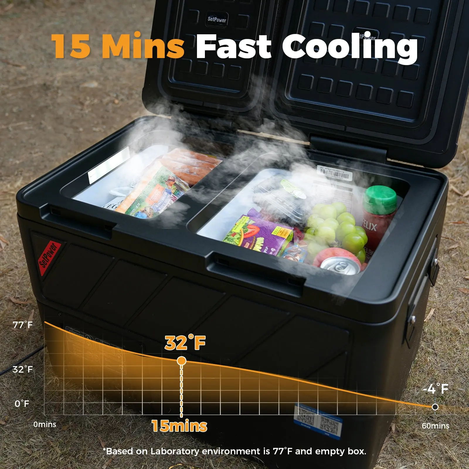 New Colour New Upgrade | Setpower DT55 Dark Black 12 Volt Refrigerator Portable Fridge 59Qt - Image 5