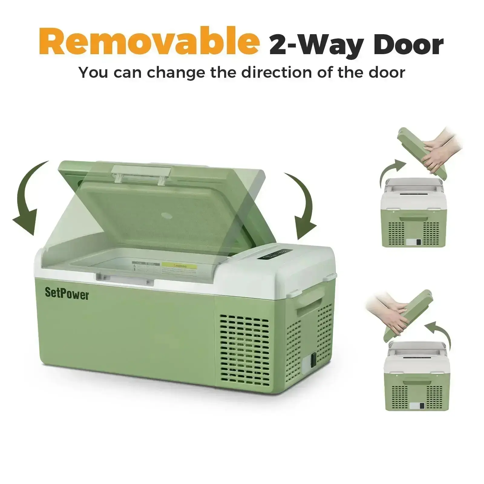 Setpower FC15 Portable Refrigerator Freezer Car Refrigerator 15.8Qt Green - Image 4