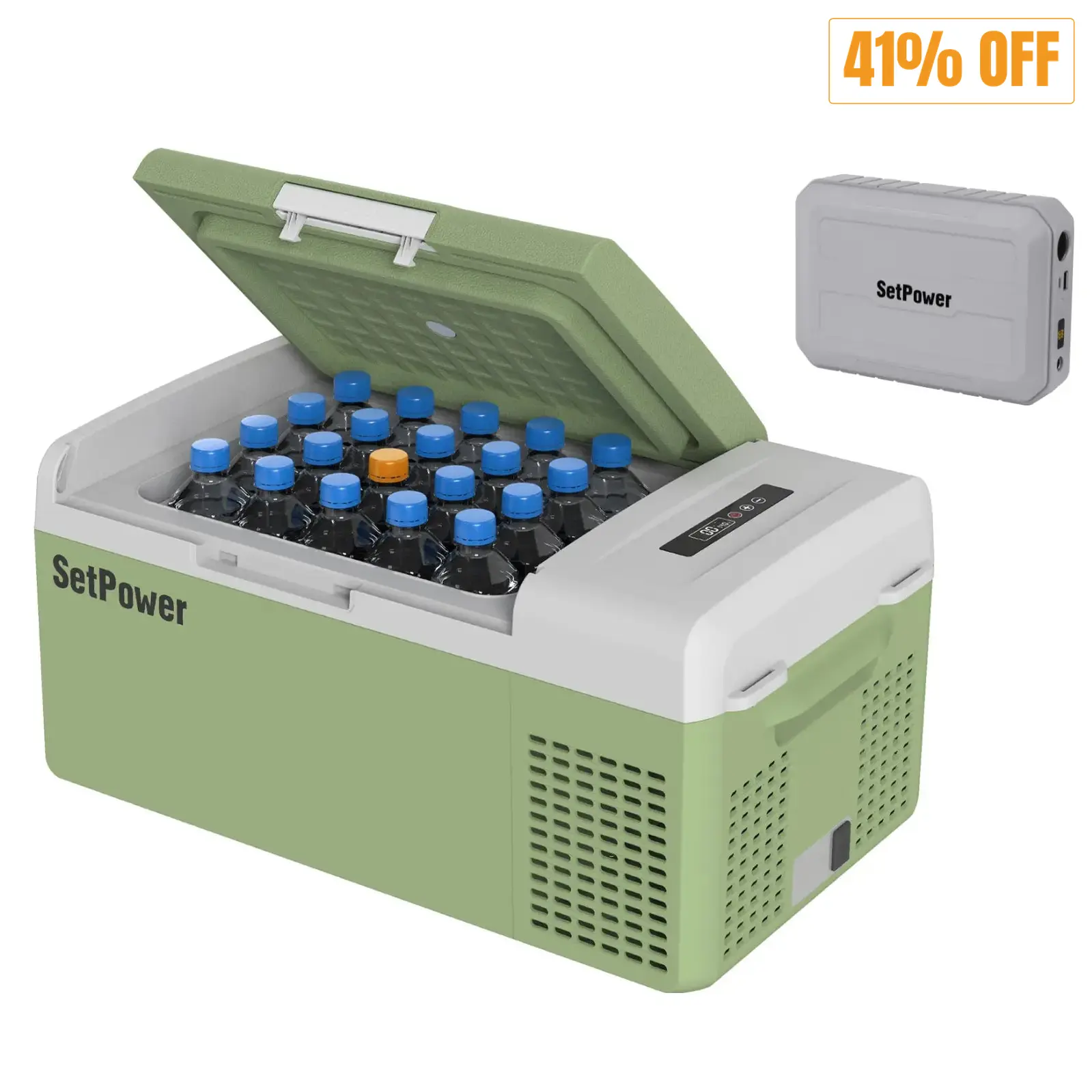 Setpower FC15 Portable Refrigerator Freezer Car Refrigerator 15.8Qt Green - Image 11