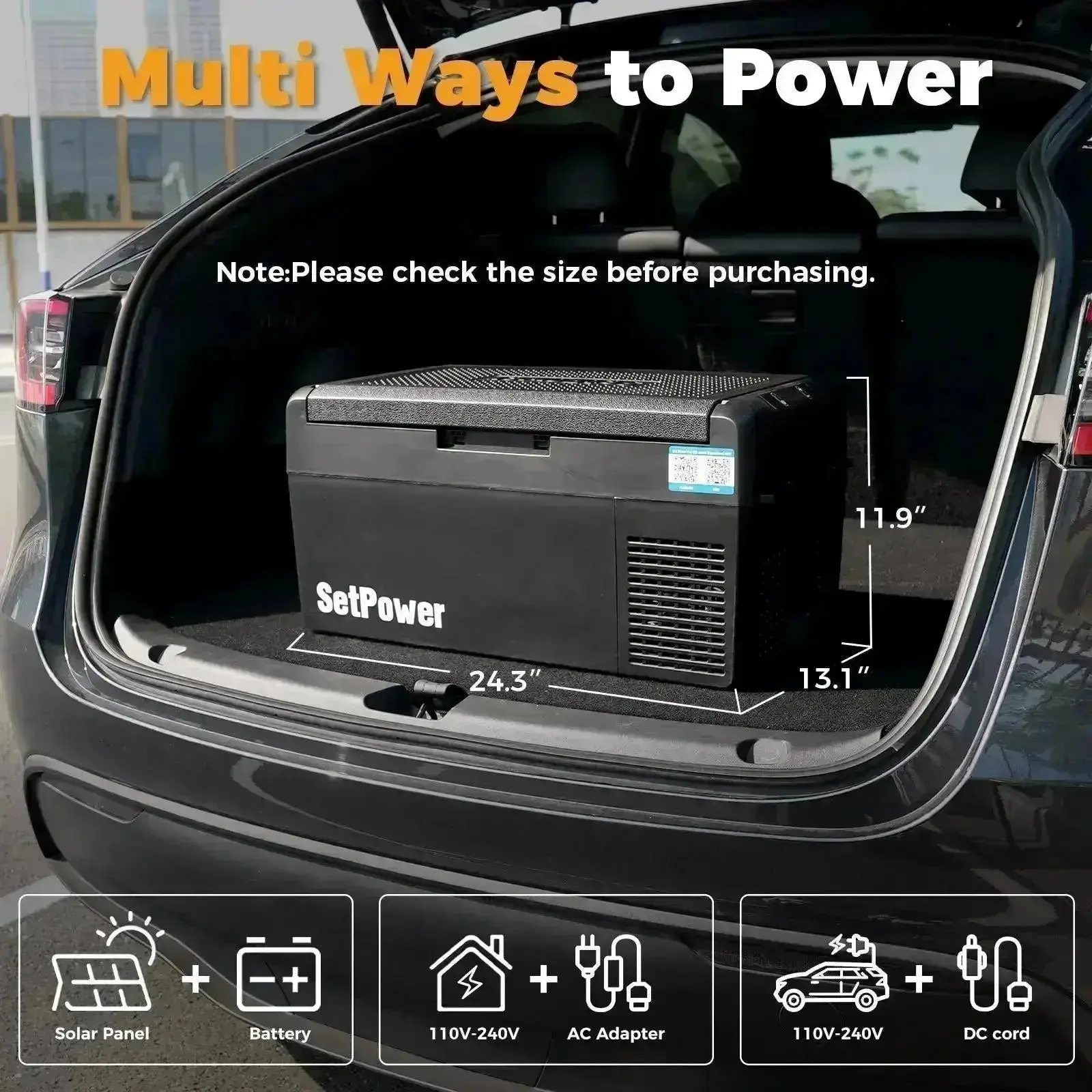 Setpower RF20 Electric Cooler 12 Volt Freezer Car Refrigerator 21Qt - Image 6