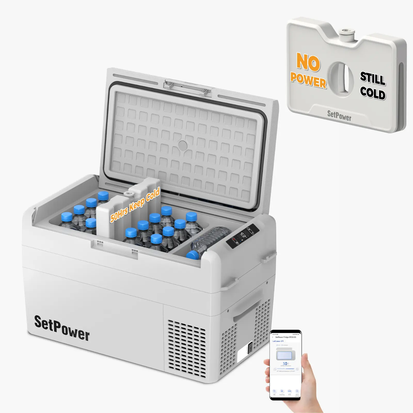 SetPower RF25 12V Car Cooler 27Qt Electric Fridge for Tesla Road Trips - Image 8